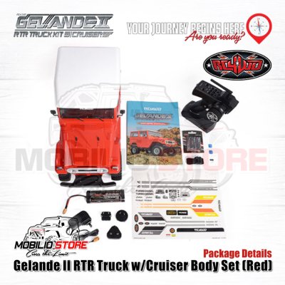 RC4WD Gelande II RTR Truck Cruiser Body Set Red RC Crawler FJ40