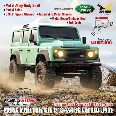 RC MN111 DIY KIT 1/18 4X4 RC Car LED Light Rock Crawler Off-Road Truck