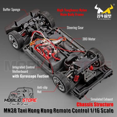 MN38 Taxi Hong Kong Remote Control 1/16 Drift RC Car - Full Propo RTR