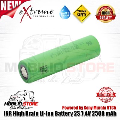 Baterai INR Li Ion 7.4 Volt 2500 mAh High Drain RC Mini Battery