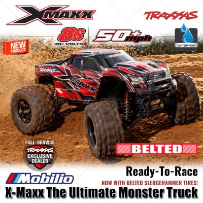 TRAXXAS New X-maxx Xmaxx 1/6 Scale Monster Truck Belted Sledgehammer Tires 8s Brushless 4WD TQI TSM RTR