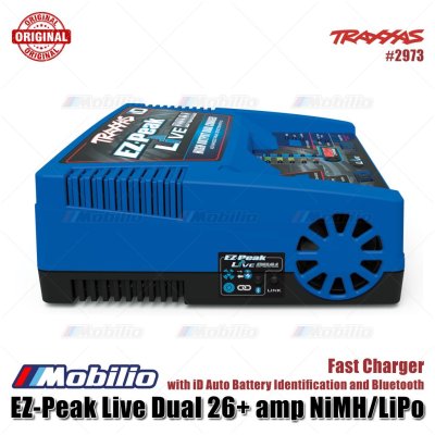 Traxxas Part #2973 EZ-Peak Live Dual 26+ amp NiMH LiPo Fast Charger with iD Auto Battery Identification and Bluetooth