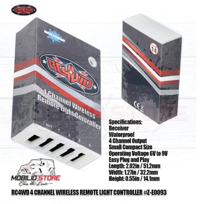 RC4WD 4 Channel Wireless Remote Light Controller - LED Module Z-E0093