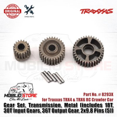 Metal Gear Set Transmission 18T 30T 36T with Pin for TRX4 TRX6 #8293X