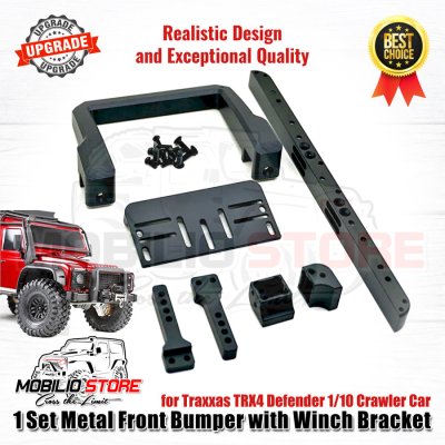 Upgrade Part Metal Front Bumper for Traxxas TRX4 Defender 1/10 Crawler