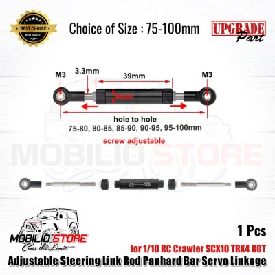 Adjustable Steering Link Rod Panhard Servo Linkage for 1/10 RC Crawler