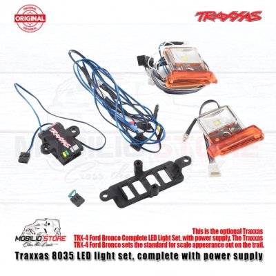 Traxxas #8035 LED Light Set Complete with Power Supply TRX-4 1979 Ford Bronco & F-150 LED Light Kit