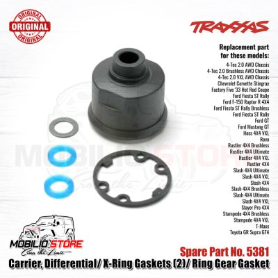 Traxxas Part #5381 Carrier Differential XRing Gaskets Ring Gear Gasket