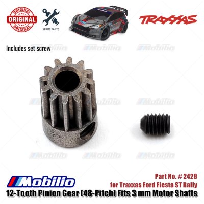 Traxxas Part #2428 12T Pinion Gear 48Pitch for RC Ford Fiesta ST Rally