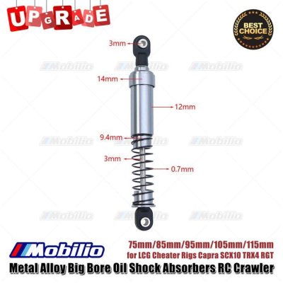 Metal Big Bore Oil Shock Absorbers 1/10 RC Crawler LCG Cheater Rigs Capra SCX10 TRX4 RGT