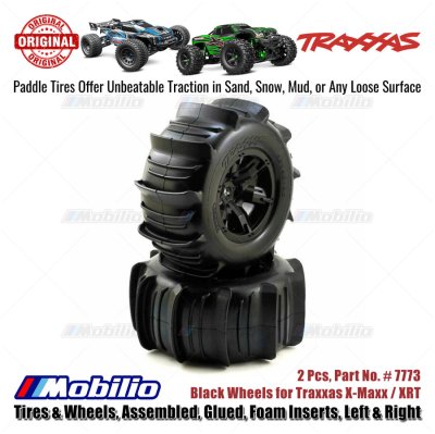 Traxxas Part #7773 Tires Paddle Wheels for X-Maxx XRT Assembled Glued 17mm Hex