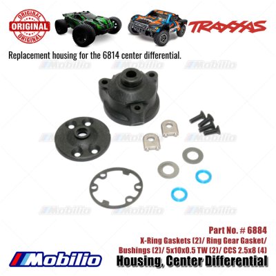 Traxxas Part #6884 Center Differential Housing with Seals and Hardware for ST Rally Slash