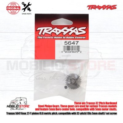 Traxxas #5647 Gear, 27T Pinion 32-pitch 5mm shaft for Traxxas UDR
