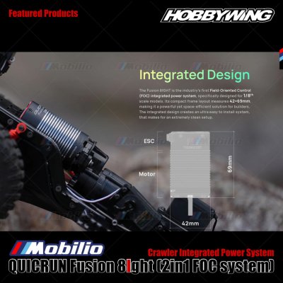 Hobbywing QUICRUN Fusion 8Ight 2in1 FOC system Crawler Integrated Power System