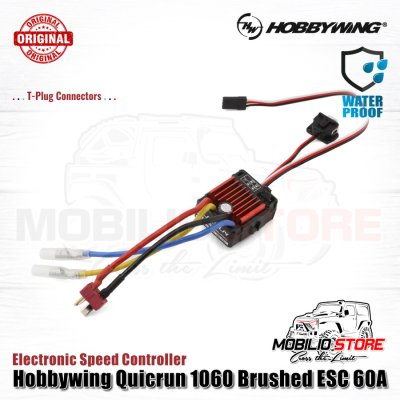 Hobbywing Quicrun 1060 Brushed ESC Waterproof 60A Speed Controller RC - T Plug