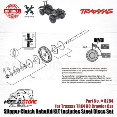 Traxxas Part #8254 Slipper Clutch Rebuild Kit Set for TRX4 TRX-4 RC