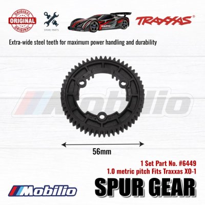 Traxxas Part #6449 Spur Gear 54-Tooth 1.0 Metric Pitch for XO-1 Maxx E-Revo