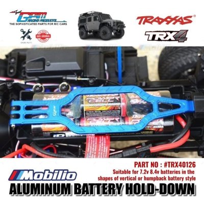 GPM Part #TRX40126 Aluminum Battery Hold-Down for Traxxas TRX-4 TRX-6 Trail Crawler Adventure