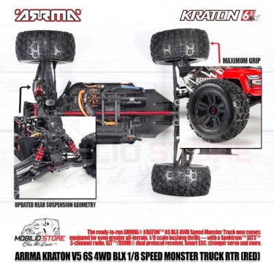 Arrma 1/8 Kraton V5 6S 4WD BLX Speed Monster Truck RC RTR