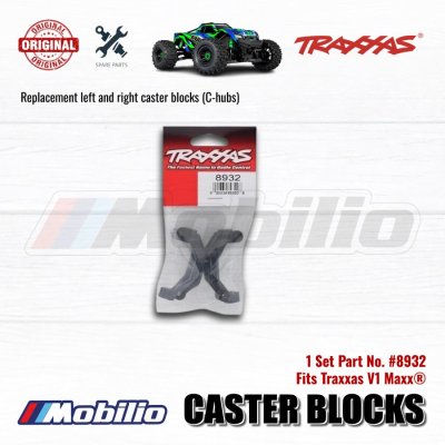 Traxxas Part #8932 Replacement Left and Right Caster Blocks C-hubs for RC Maxx Slash