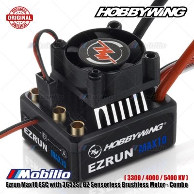 Hobbywing EZRun MAX10 Sensorless Brushless ESC 3652SL Motor Combo for RC Touring Buggy Short-Course Truck