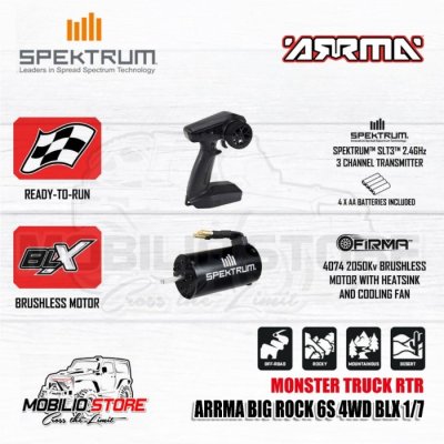 Arrma Big Rock 6S 4WD BLX 1/7 Monster Truck RTR Durability and Performance