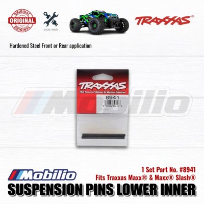 Traxxas Part #8941 Hardened Steel Inner lower Suspension Pins front or rear for RC Slash Maxx