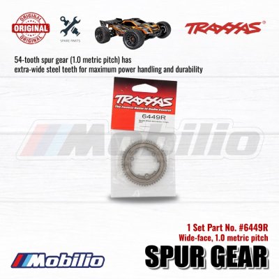 Traxxas Part #6449R Steel Spur Gear 54-tooth Wide-face 1.0 Metric Pitch for Slash XRT Monster Truck