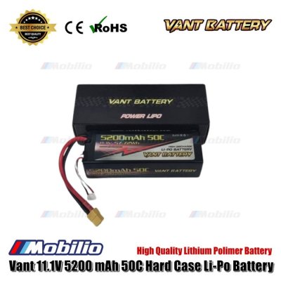 Vant Battery LiPo 3S 11.1 Volt 5200mAh 50C Hard Case Li-Po Baterai