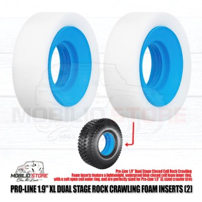 Pro-Line 1.9" XL Dual Stage Foam Inserts RC Rock Crawing Tires Wheels
