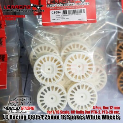 Spare Part LC Racing C8054 25mm 18 Spokes White Wheels PTG-2 PTG-2R