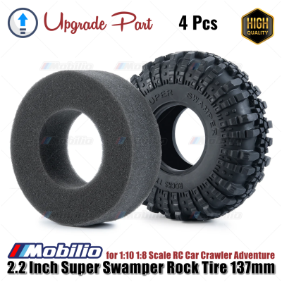 Upgrade Part 2.2 Inch Super Swamper Rock Tire 137mm for 1:10 1:8 Scale RC Car Crawler Adventure