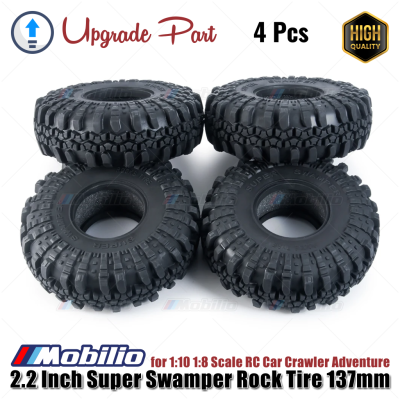 Upgrade Part 2.2 Inch Super Swamper Rock Tire 137mm for 1:10 1:8 Scale RC Car Crawler Adventure