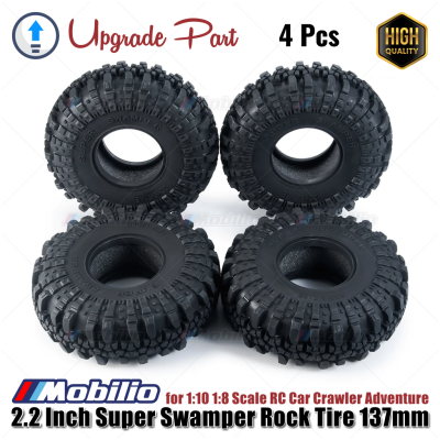 Upgrade Part 2.2 Inch Super Swamper Rock Tire 137mm for 1:10 1:8 Scale RC Car Crawler Adventure