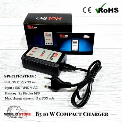 Battery Compact Charger New B3 HotRC Baterai Pack LiPo Li-Ion 2S 3S
