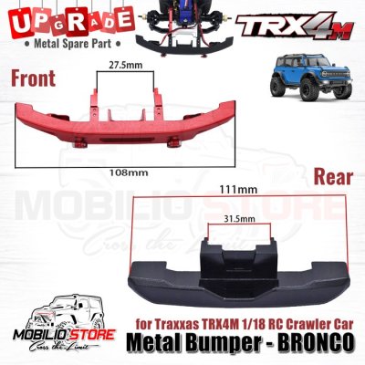 Upgrade Part Metal Front Rear Bumper Suitable for Bronco Traxxas TRX4M