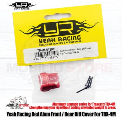 Upgrade Part - Yeah Racing Metal FrontRear Diff Cover Red for TRX4M