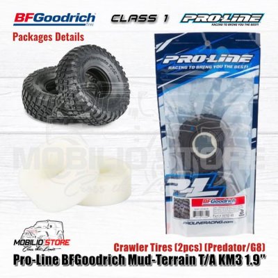 Pro-Line Class 1 BFGoodrich Mud-Terrain KM3 1.9" Tires 1/10 RC Car