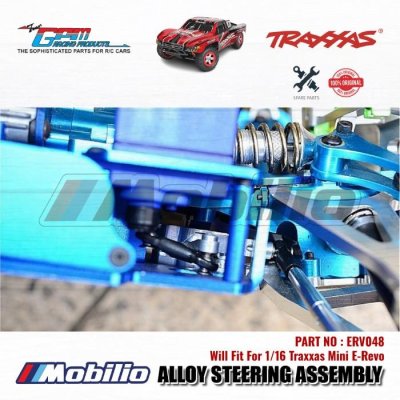 GPM Part #ERV048 Alloy Steering Assembly for Traxxas 1:16 Mini E-Revo - 3 Pcs