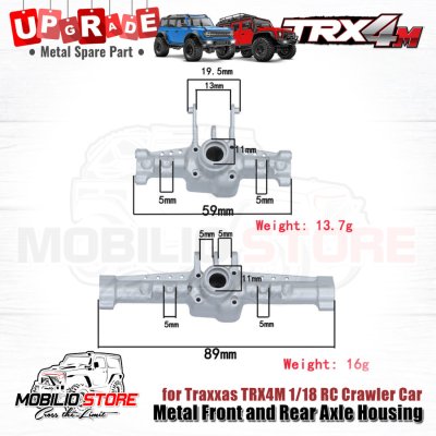 Upgrade Part - Metal Front and Rear Axle Housing for Traxxas TRX4M