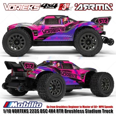 Arrma 1/10 VORTEKS 223S DSC 4X4 RTR Brushless Stadium Truck RTR #ARA4305V4 Remote Control