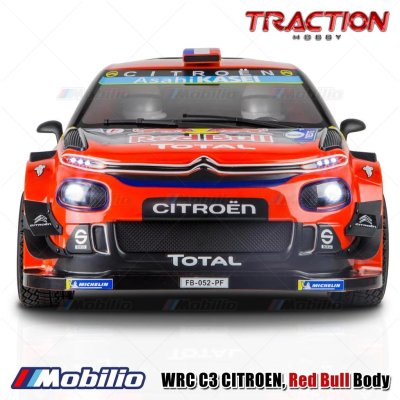 Traction Hobby WRC C3 Citroen Red Bull Brusless Power RC Electric Remote Control Model Car Rally RTR