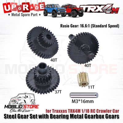 Upgrade Part - Metal Steel Transmission Gear Set for RC Traxxas TRX4M