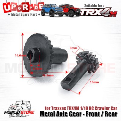 Upgrade Part Metal Axle Gear Front - Rear for Traxxas TRX4M RC Crawler