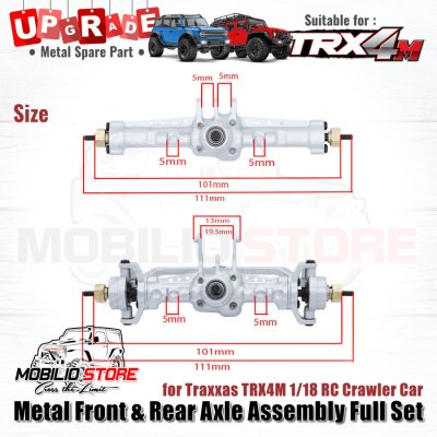 Upgrade Part Metal Axle Assembly Full Set for Traxxas TRX4M RC Crawler