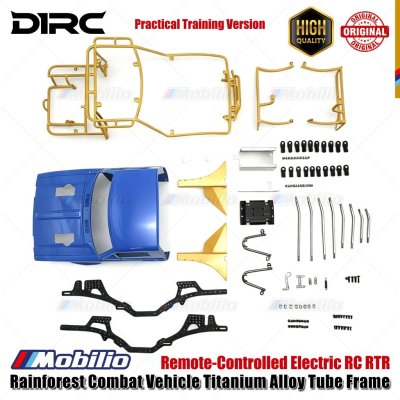 D1RC Ti-Fury Rainforest Combat Vehicle Titanium Alloy Tube Frame Remote-Controlled Electric RC RTR Rock Crawler