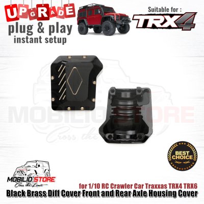 Brass Diff Cover Front and Rear Axle Housing Cover for Traxxas TRX4