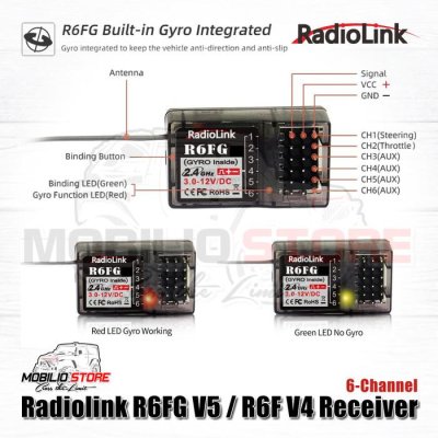 Radiolink R6FG - R6F Receiver for Transmitter RC6GS, RC4GS RC Crawler