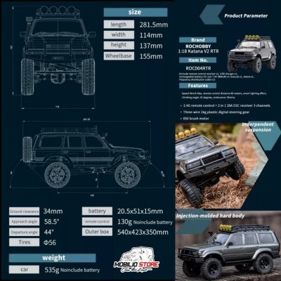 FMS 1:18 FCX18 LC80 Toyota Land Cruiser 80 RTR FMS 1:18 FCX18 LC80 Toyota Land Cruiser 80 RTR