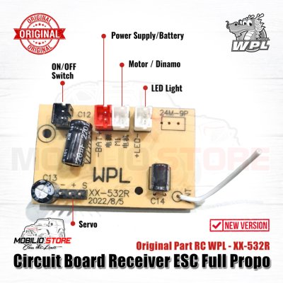 Original Part - Circuit Board Receiver ESC Full Propo RC WPL - XX-738R